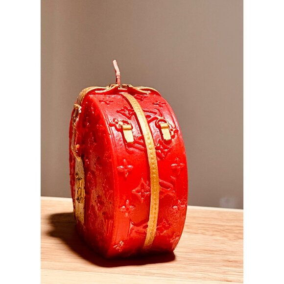 Inspired Red & Gold Decorative Candle - Picture 7 of 9